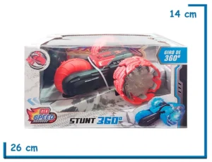GO SPEED VEHICULO STUNT 360 ROJO A RADIO CONTROL