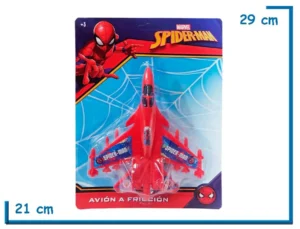 SPIDER-MAN AVION A FRICCION ROJO GRANDE EN BLISTER
