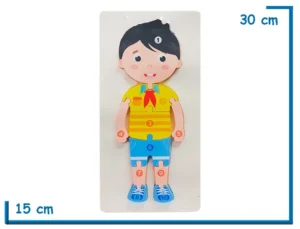 ENCASTRE DE MADERA NIÑO ROMPECABEZAS NUMERADO