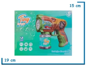 TINY BUBBLES PISTOLA BURBUJERO DINOSAURIO A PILA