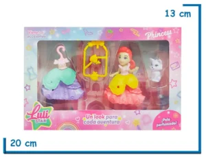 LULI STAR PRINCESS MUÑECA PELO ROJO CON ACCESORIOS