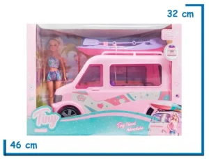TINY FANTASY TRAVEL ADVENTURE MUÑECA CON CAMIONETA Y ACCESORIOS LUZ Y SONIDO