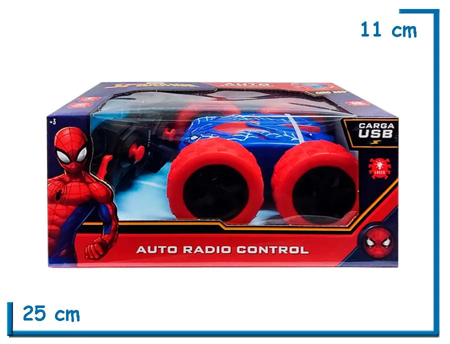 SPIDER-MAN AUTO RADIO CONTROL AZUL GIRO 360