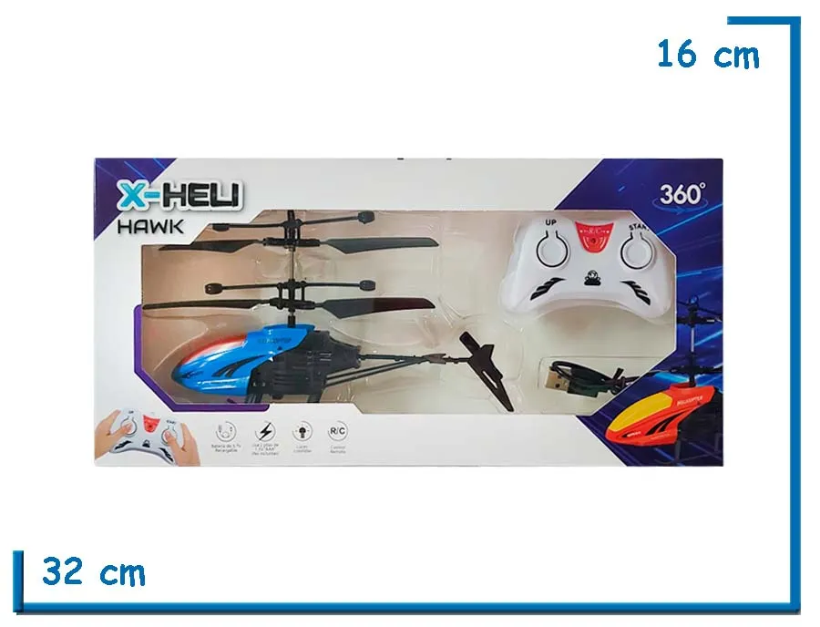 X-HELI HAWK CELESTE HELICOPTERO RADIO CONTROL