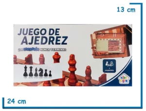 KIDS CLUB JUEGO DE AJEDREZ DE MADERA MEDIANO (CAJA AZUL)
