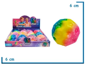 FUN PLAY PELOTA SALTARINA MULTICOLOR SURTIDA EN BOLSA