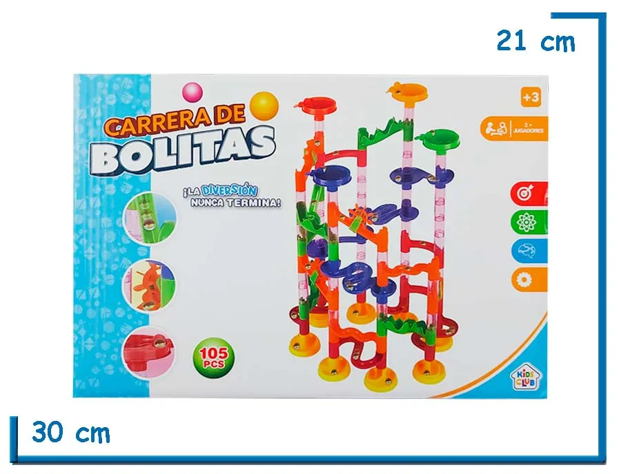 KIDS CLUB CARRERA DE BOLITAS 105 PZS
