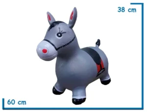 CABALLITO SALTARIN GRIS EN BOLSA 60X38X33