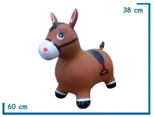 CABALLITO SALTARIN MARRON EN BOLSA 60X38X33