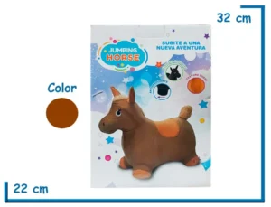 CABALLITO SALTARIN PELUCHE MARRON EN CAJA 50X42X25