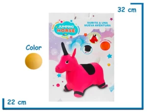 UNICORNIO SALTARIN PELUCHE DORADO EN CAJA 50X42X25