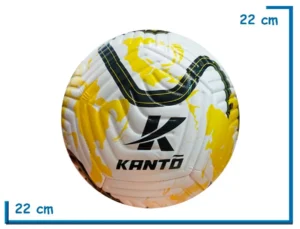 PELOTA DE CUERO Nø5 KANTO BLANCA AMARILLA Y NEGRA