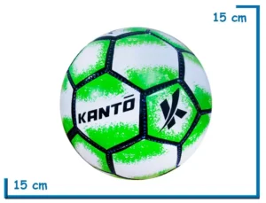 PELOTA DE CUERO Nø2 KANTO BLANCA VERDE Y NEGRA