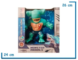MONSTER ANIMALS TIBURON MARTILLO PANTALONES AZULES LUZ Y SONIDO