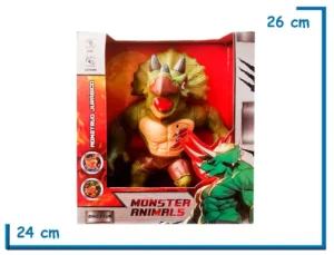 MONSTER ANIMALS TRICERATOPS PANTALONES MARRONES LUZ Y SONIDO