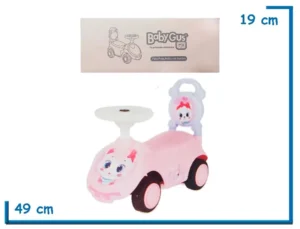 BABY GUS GO PATA PATA AUTO CON BOCINA ROSA GATITO
