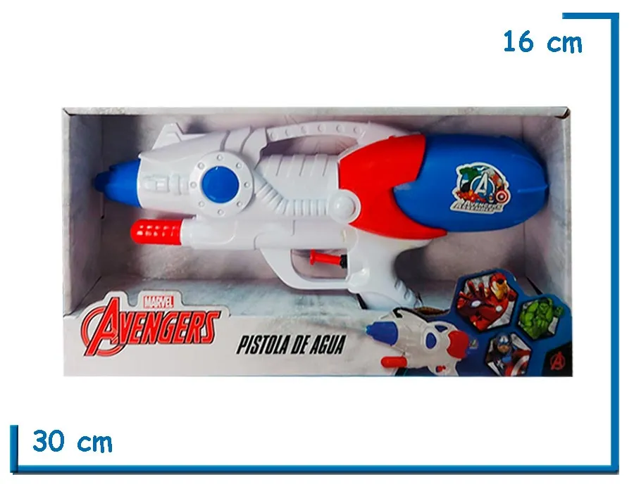 AVENGERS PISTOLA DE AGUA MEDIANA EN CAJA