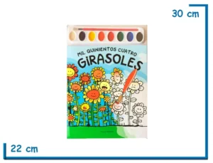 LIBRO MIL QUINIENTOS CUATRO GIRASOLES CON ACUARELAS
