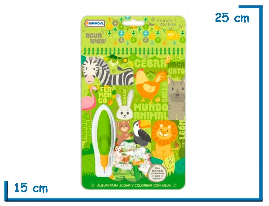MUNDO ANIMAL AGUA WOW! COLOREA CON AGUA