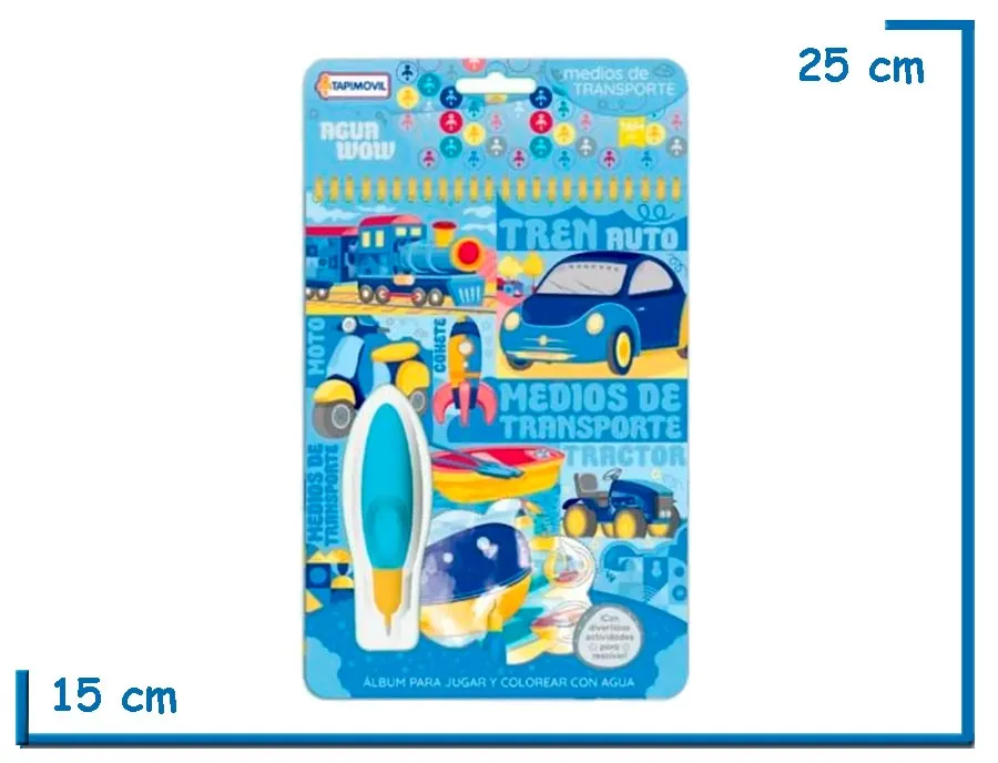 MEDIOS DE TRANSPORTE AGUA WOW! COLOREA CON AGUA