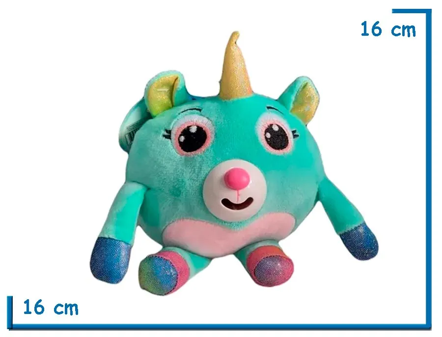 LENGUA PETS UNICORNIO PELUCHE SACA LENGUA CON SONIDO 16CM