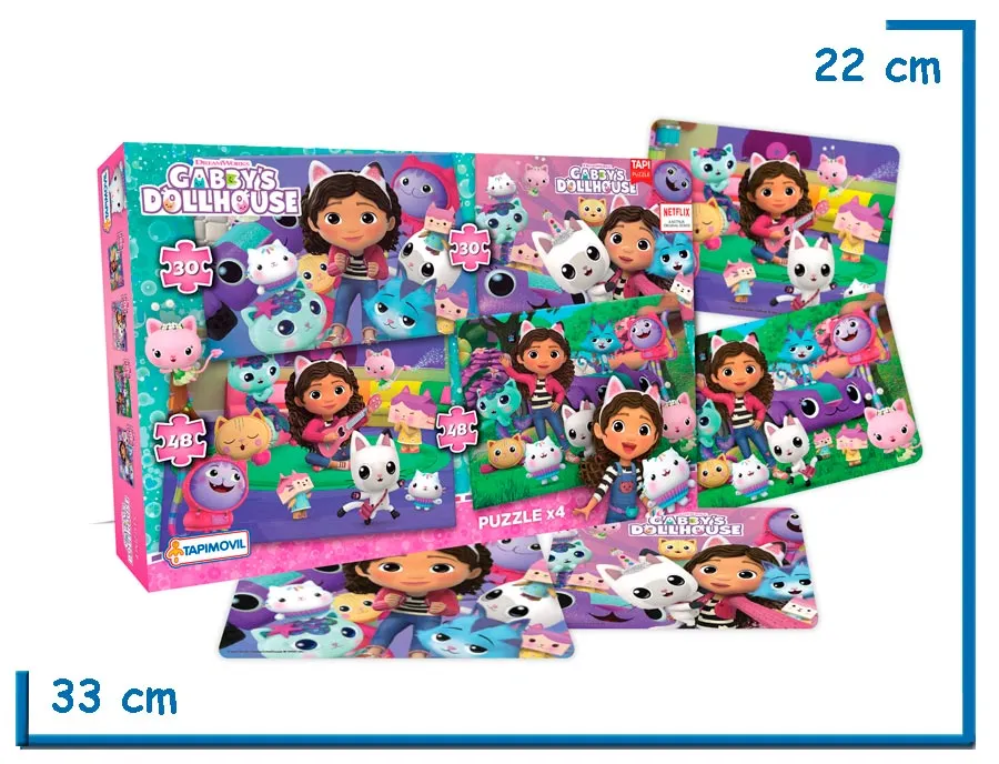 GABBYS DOLLHOUSE 4 PUZZLES