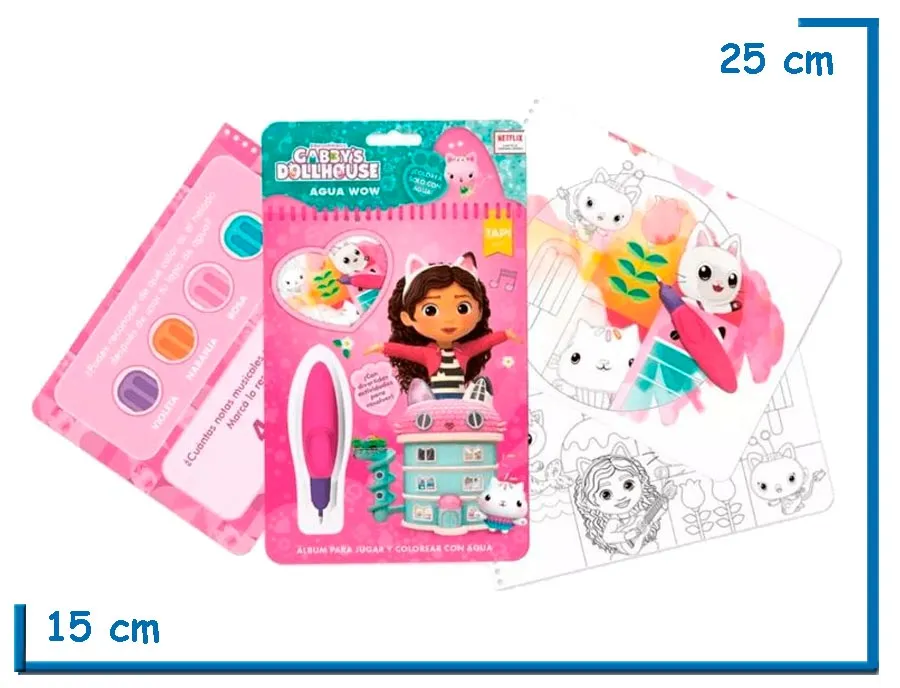 GABBYS DOLLHOUSE AGUA WOW! COLOREA CON AGUA