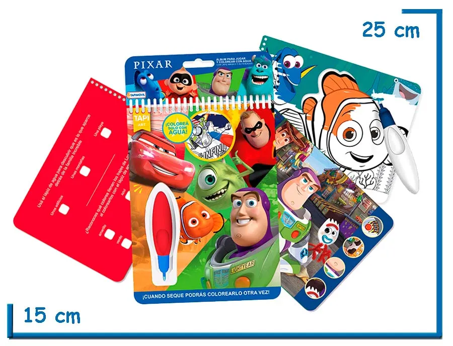 PIXAR AGUA WOW! COLOREA CON AGUA
