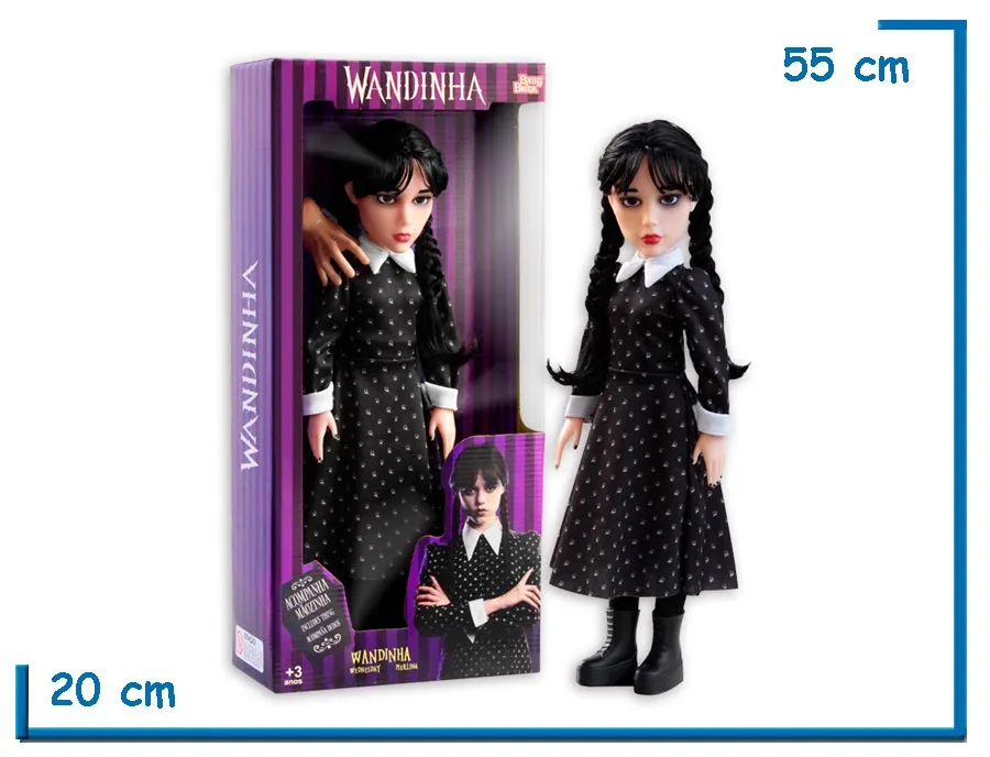 BABY BRINK WEDENESDAY ADAMS WEDENESDAY (MERLINA) 55CM