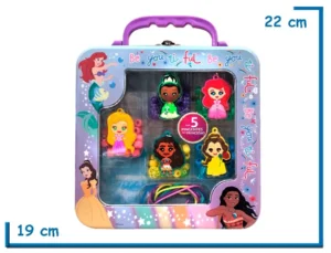 DISNEY PRINCESAS BIJOU CON DIJES EN VALIJA METALICA