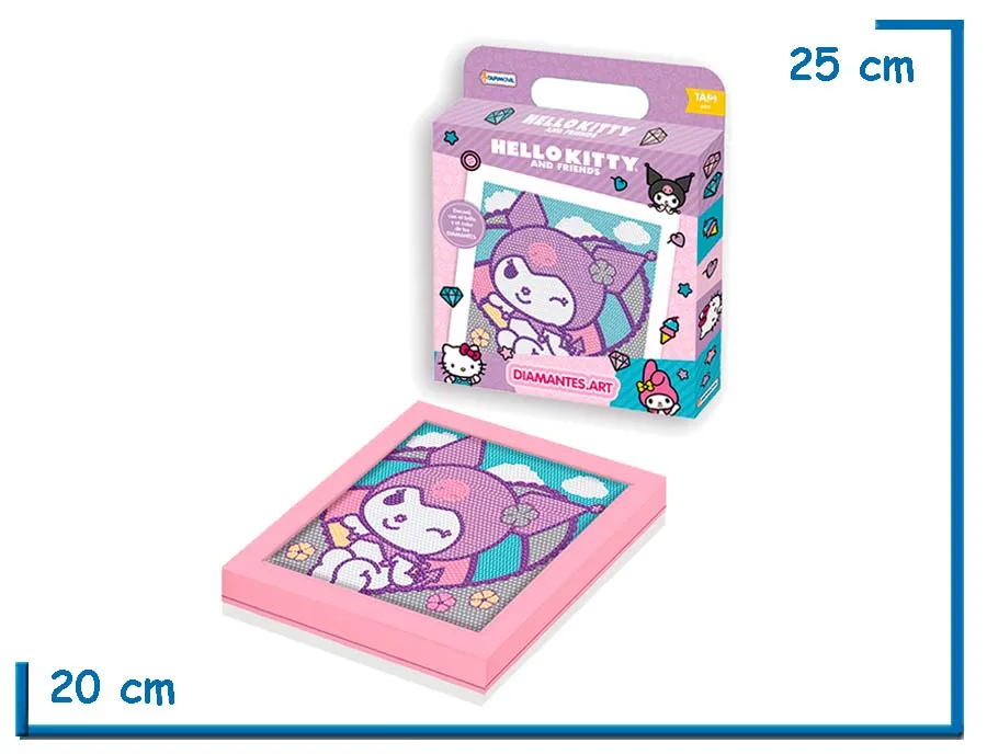 HELLO KITTY AND FRIENDS KUROMI DIAMONDS ART