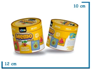 MEMO FRUTAS Y VEGETALES JUEGO DE MEMORIA 36 FICHAS EN POTE