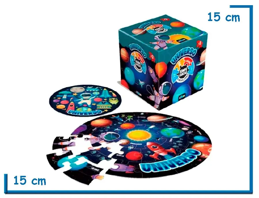 UNIVERSO 2 PUZZLES CIRCULARES 35 Y 9 PZS