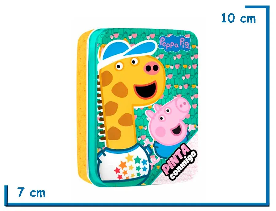 PINTA CONMIGO PEPPA PIG LATA GEORGE Y GERALD GIRAFFE