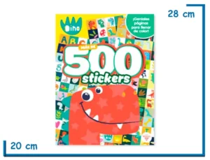 LIBRO MAS DE 500 STICKERS DINO