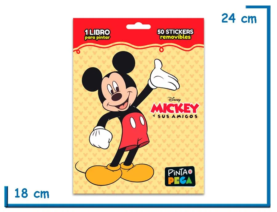 LIBRO PINTA Y PEGA MICKEY Y SUS AMIGOS