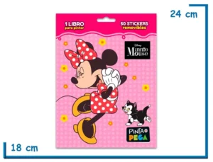 LIBRO PINTA Y PEGA MINNIE MOUSE