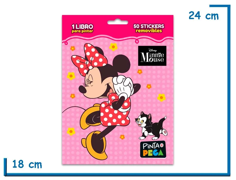 LIBRO PINTA Y PEGA MINNIE MOUSE