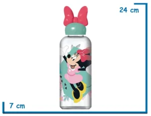 MINNIE MOUSE BOTELLA 560 ML TAPA FIGURA 3D