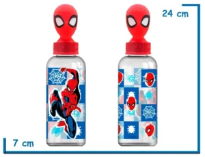SPIDER-MAN BOTELLA 560 ML TAPA FIGURA 3D