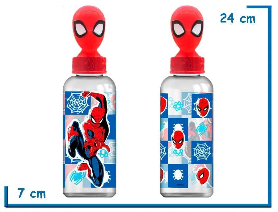 SPIDER-MAN BOTELLA 560 ML TAPA FIGURA 3D