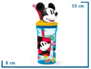 MICKEY MOUSE VASO 360 ML TAPA FIGURA 3D