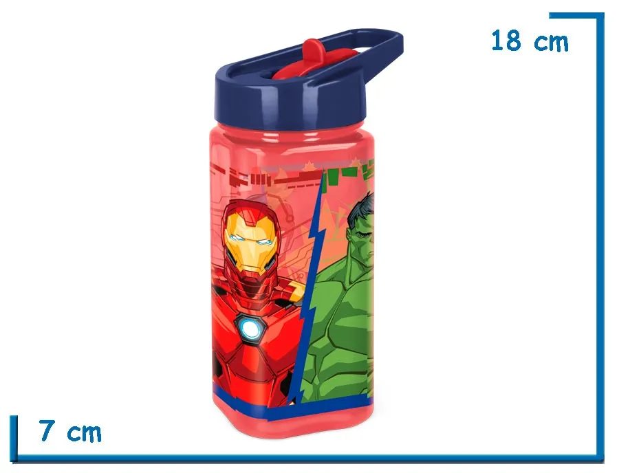 AVENGERS BOTELLA 510 ML SQUARE WATER