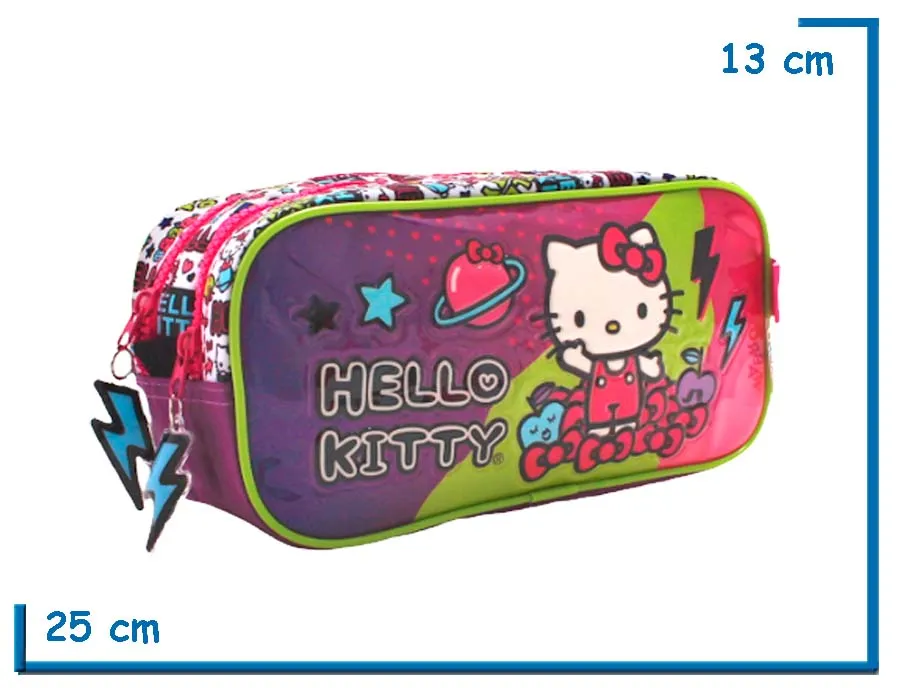 PORTALAPIZ DOBLE HELLO KITTY VIOLETA PLANETA