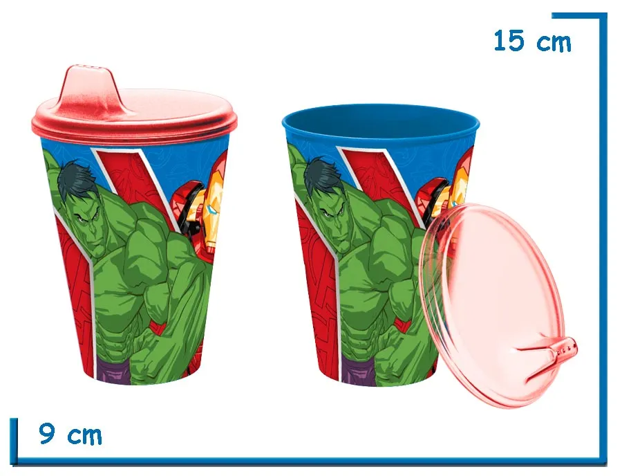 AVENGERS VASO 430 ML EASY SLIPPER