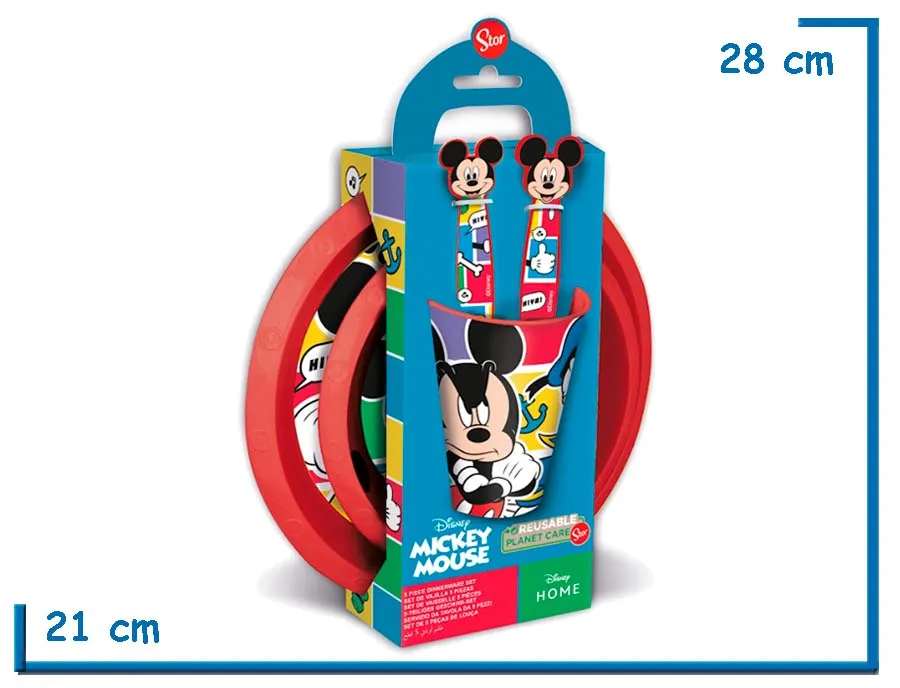 MICKEY MOUSE SET DE VAJILLA 5 PIEZAS
