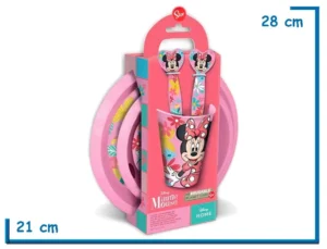 MINNIE MOUSE SET DE VAJILLA 5 PIEZAS