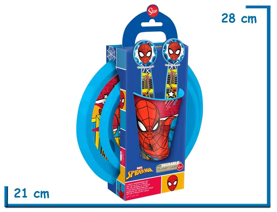 SPIDER-MAN SET DE VAJILLA 5 PIEZAS