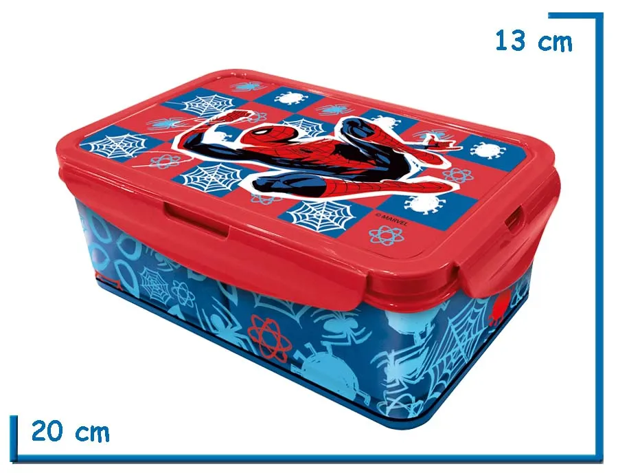 SPIDER-MAN LUNCHERA RECTANGULAR CON DIVISIONES
