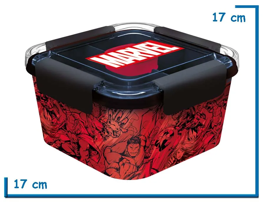 AVENGERS TUPPER TO GO BOX CON DIVISIONES 1810ML